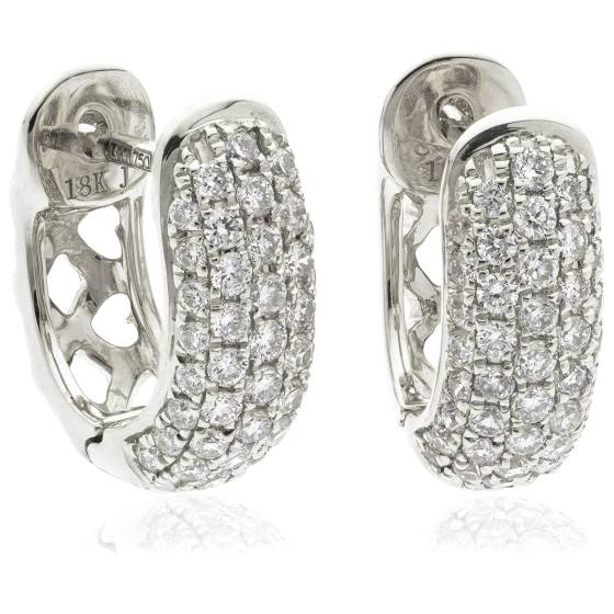 HER186 Round cut Designer Diamond Hoop Earrings