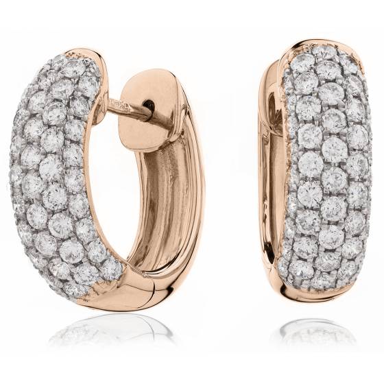 HER187 Brilliant cut Designer Diamond Hoop Earrings