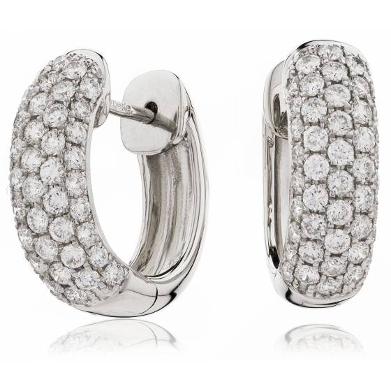 HER187 Brilliant cut Designer Diamond Hoop Earrings