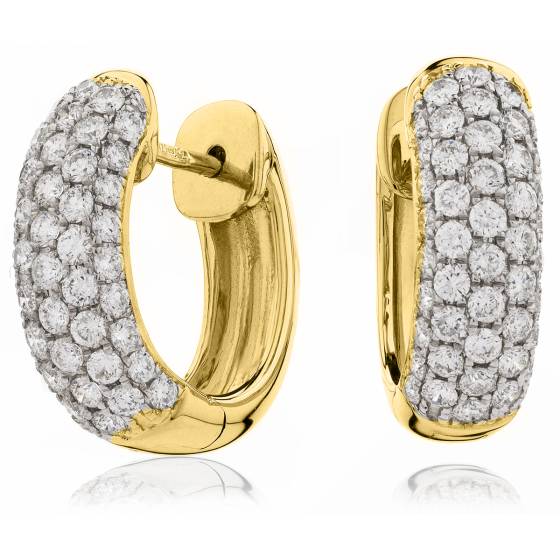HER187 Brilliant cut Designer Diamond Hoop Earrings