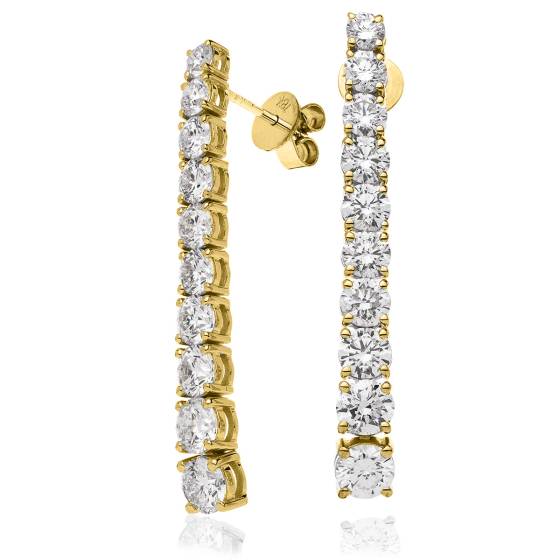 HER210 Round cut Diamond Journey Earrings