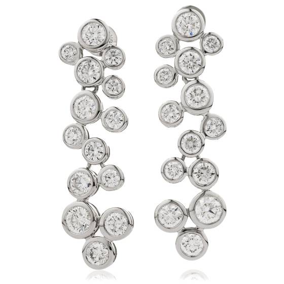 HER215 ZigZag Diamond Drop Earrings