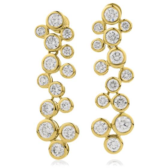 HER215 ZigZag Diamond Drop Earrings