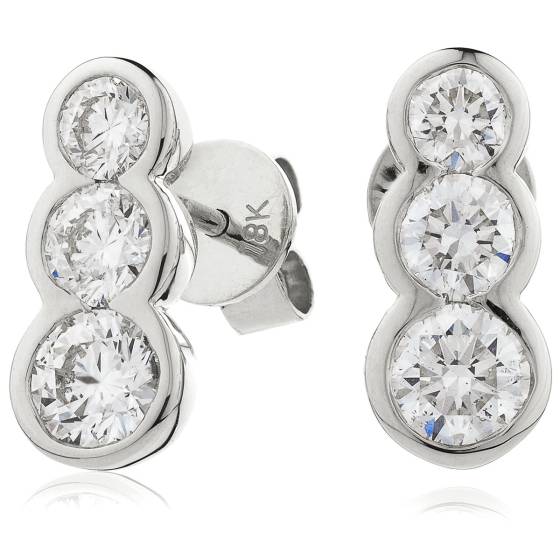 HER216 Trilogy Journey Diamond Earrings