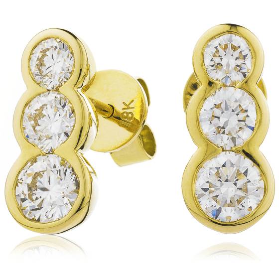 HER216 Trilogy Journey Diamond Earrings