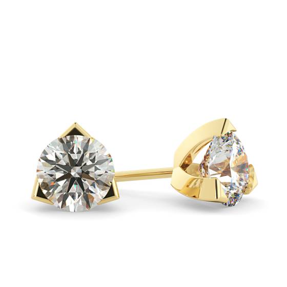HER21 Round Stud Diamond Earrings