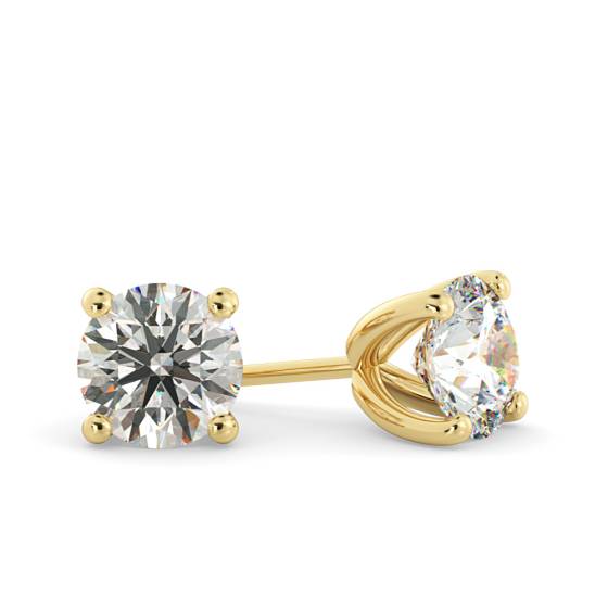 HER23 Round Stud Diamond Earrings