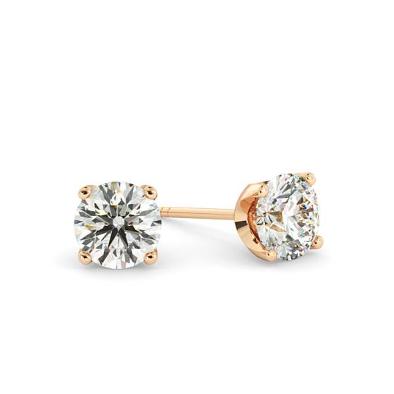 HER25 Round Stud Diamond Earrings