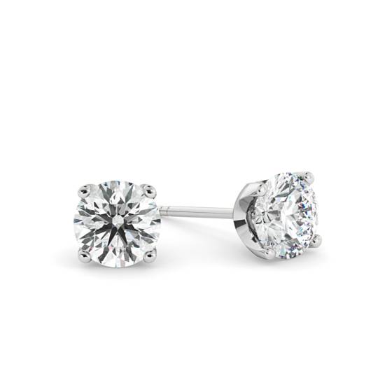 HER25 Round Stud Diamond Earrings