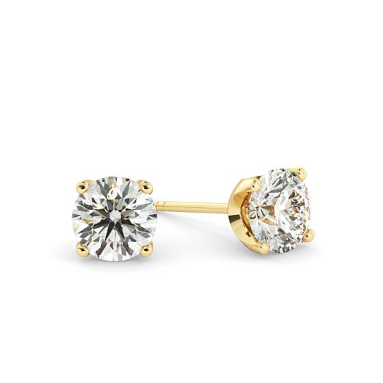 HER25 Round Stud Diamond Earrings
