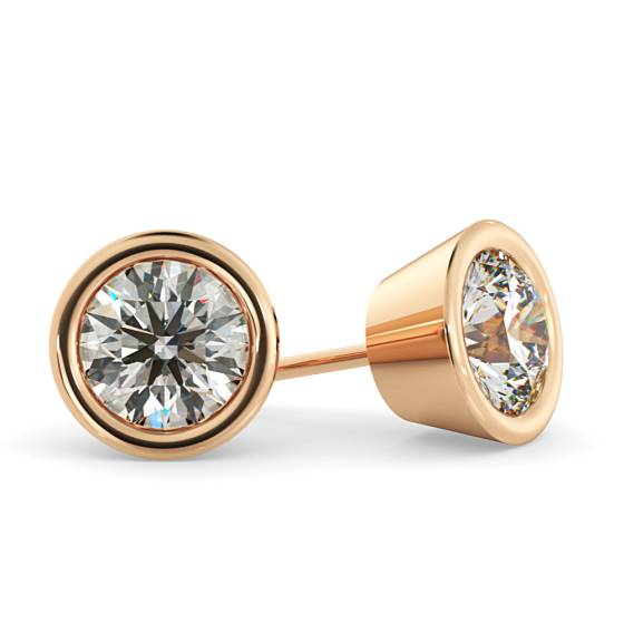 HER33 Round Diamond Stud Earrings