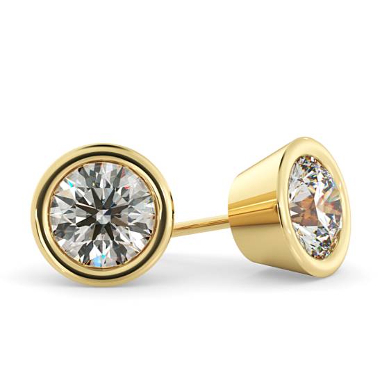 HER33 Round Diamond Stud Earrings