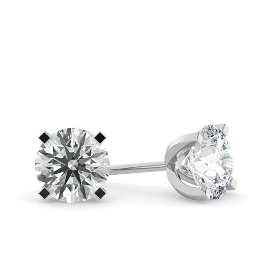 HER35 Round Diamond Stud Earrings