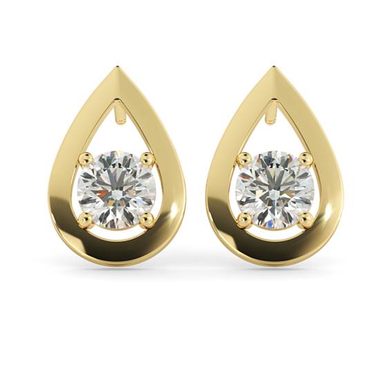 HER41 Round Stud Diamond Earrings