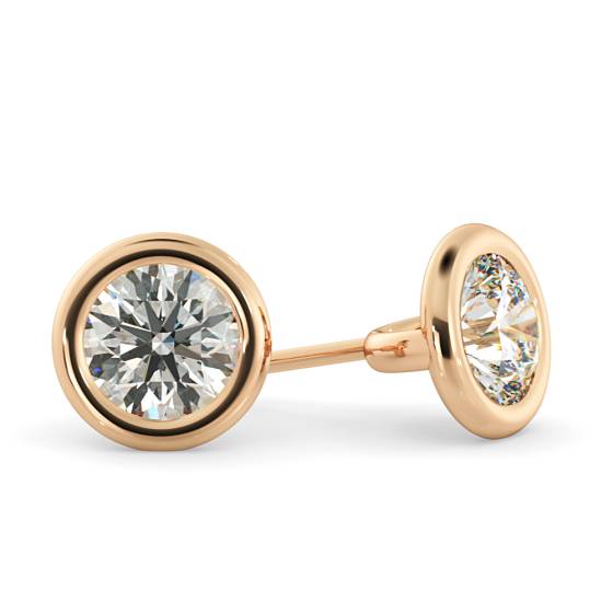 HER46 Round Stud Diamond Earrings