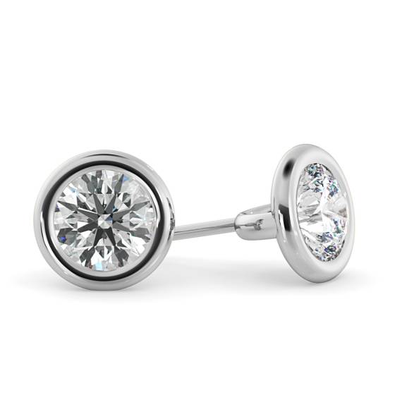 HER46 Round Stud Diamond Earrings