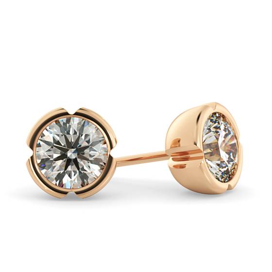 HER47 Round Stud Diamond Earrings