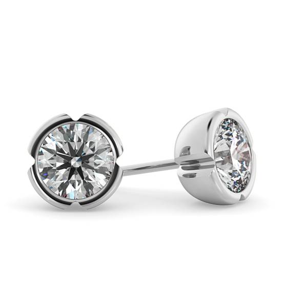 HER47 Round Stud Diamond Earrings