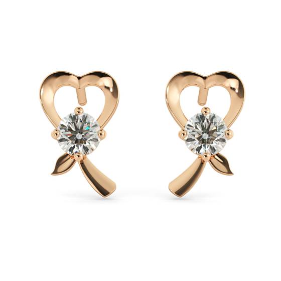 HER49 Round Stud Diamond Earrings