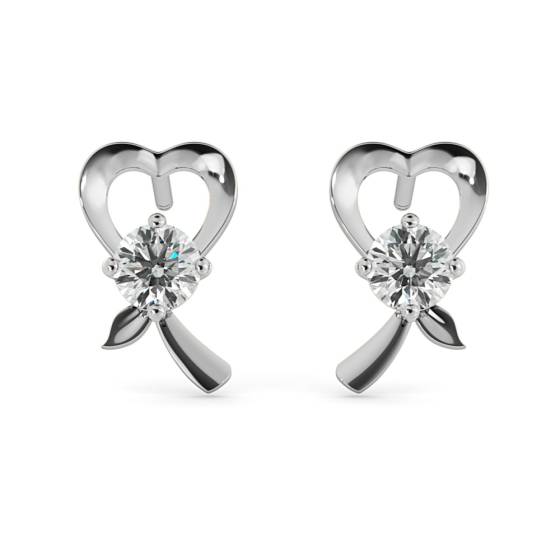 HER49 Round Stud Diamond Earrings