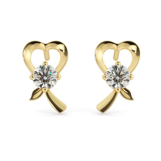 HER49 Round Stud Diamond Earrings