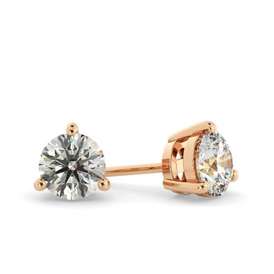 HER53 Round Stud Diamond Earrings