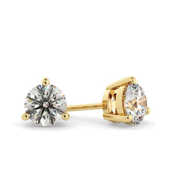 HER53 Round Stud Diamond Earrings