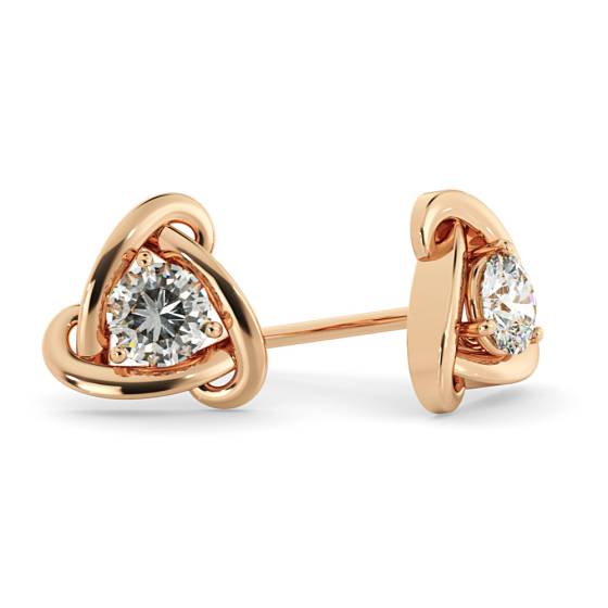 HER54 Round Stud Diamond Earrings