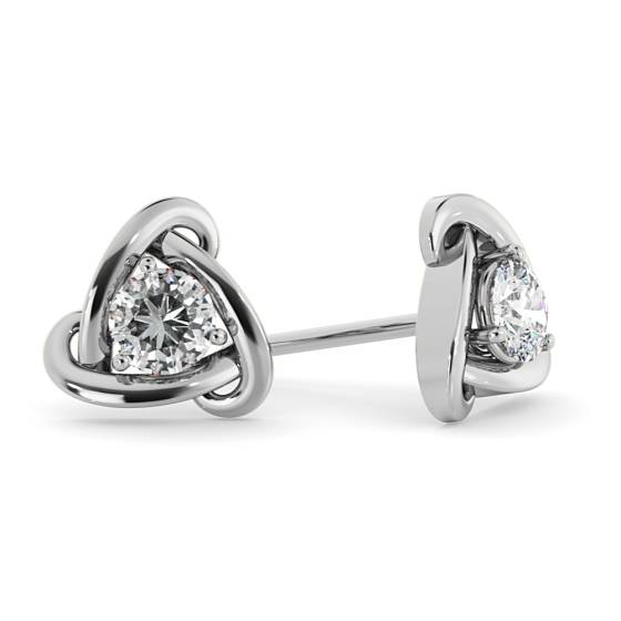 HER54 Round Stud Diamond Earrings