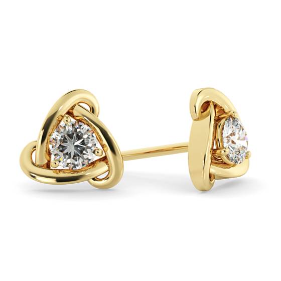 HER54 Round Stud Diamond Earrings