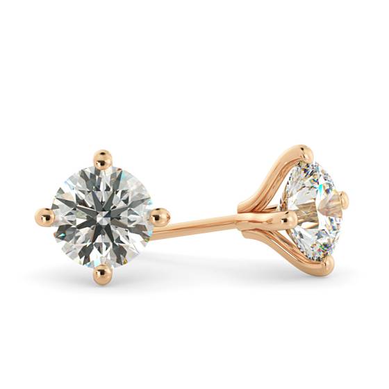 HER56 Round Stud Diamond Earrings