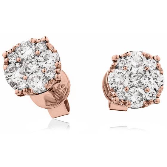 HERCL2466 Round Cluster Earrings
