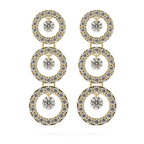 HERDR71 Round Designer Diamond Earrings