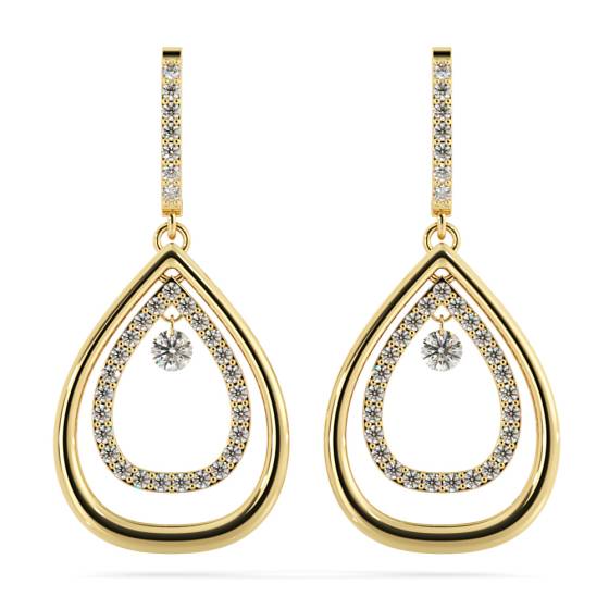 HERDR72 Round Designer Diamond Earrings