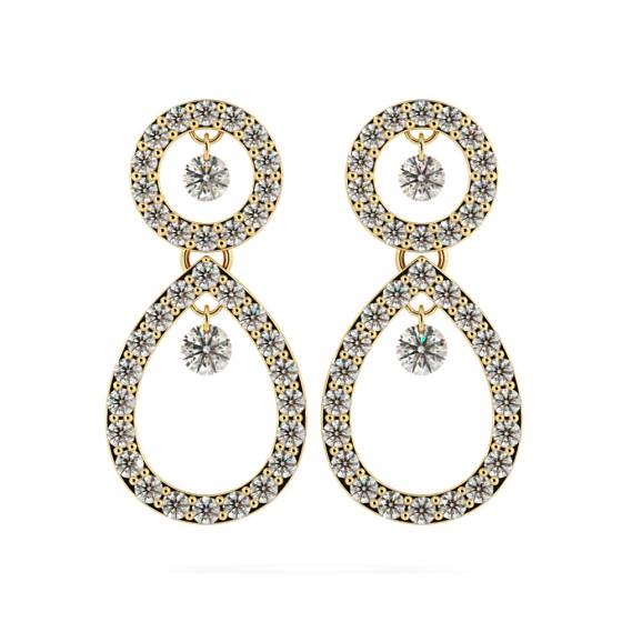 HERDR74 Round Designer Diamond Earrings