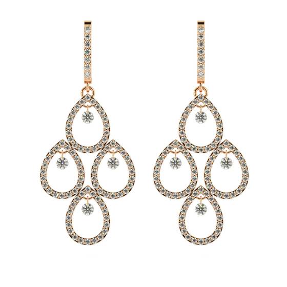HERDR75 Round Designer Diamond Earrings