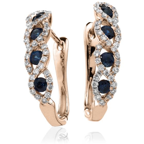 HERGBS285 Blue Sapphire Multistone Earrings