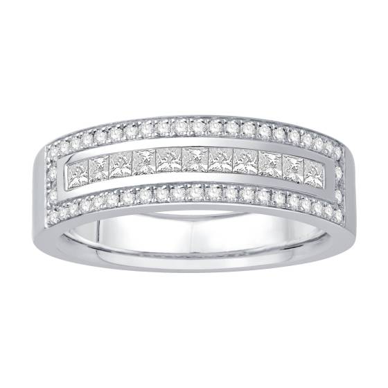 Mens Diamond Set Wedding Band
