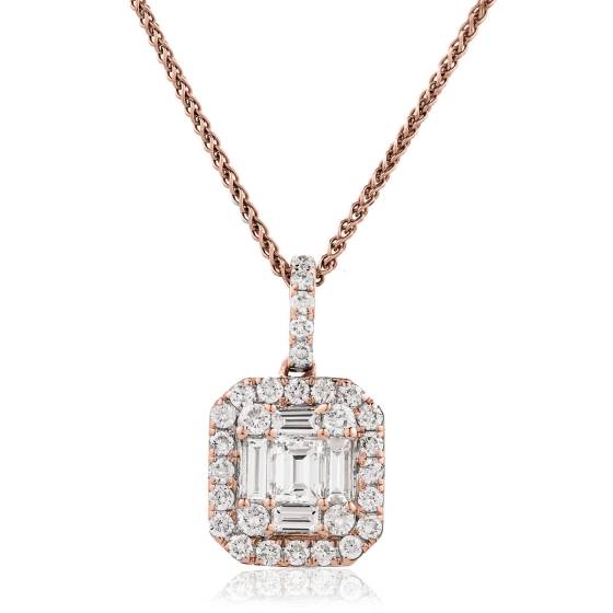 HPBCL2482 Baguette Cluster Pendant
