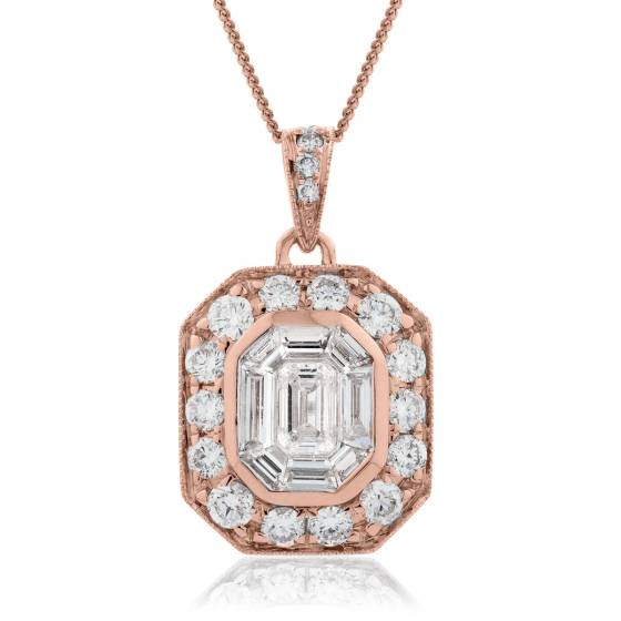 HPBCL2487 Baguette Cluster Pendant