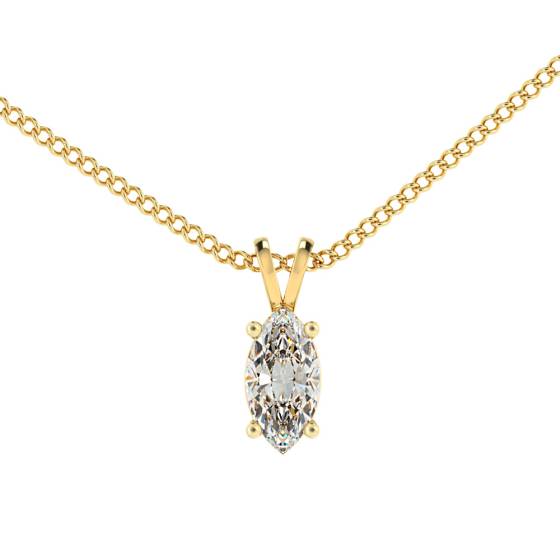 HPM51 Marquise Solitaire Pendant