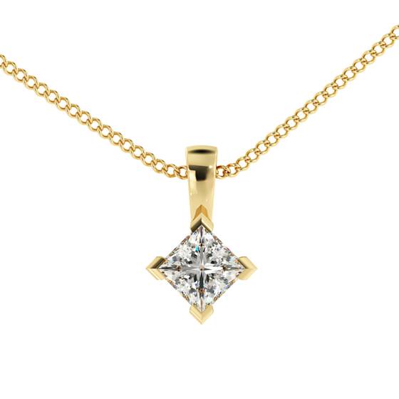 HPP38 Princess Solitaire Pendant