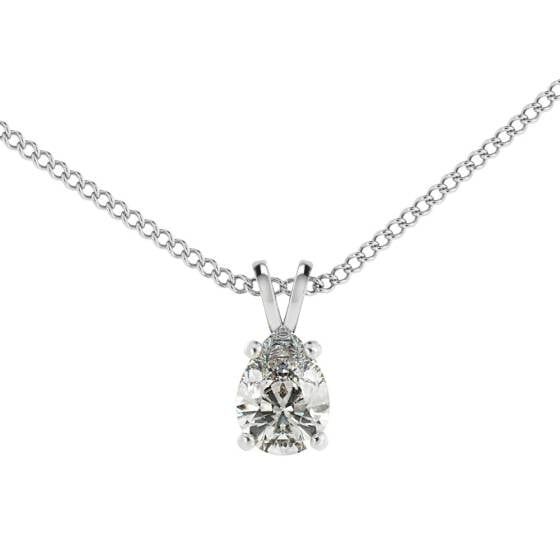 HPPE50 Pear Solitaire Pendant