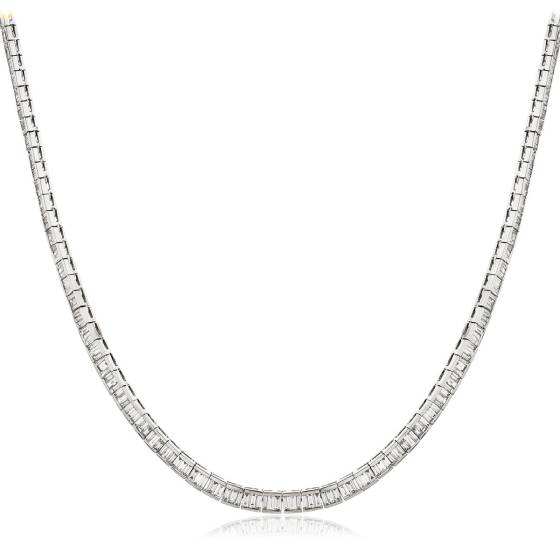 HPR2538 Channel Set Baguette Necklace
