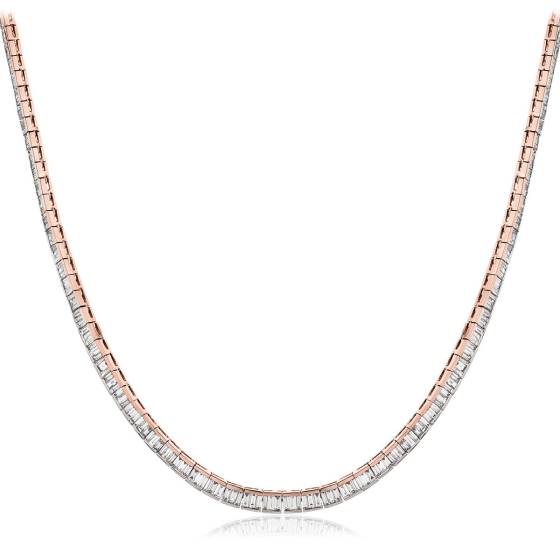 HPR2538 Channel Set Baguette Necklace