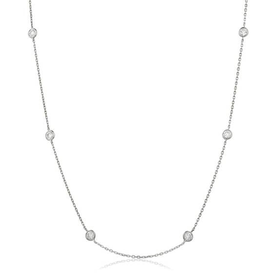 HPR2547 Round Diamond 30 Inch Chain Necklace