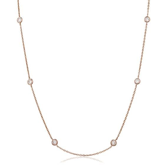 HPR2547 Round Diamond 30 Inch Chain Necklace