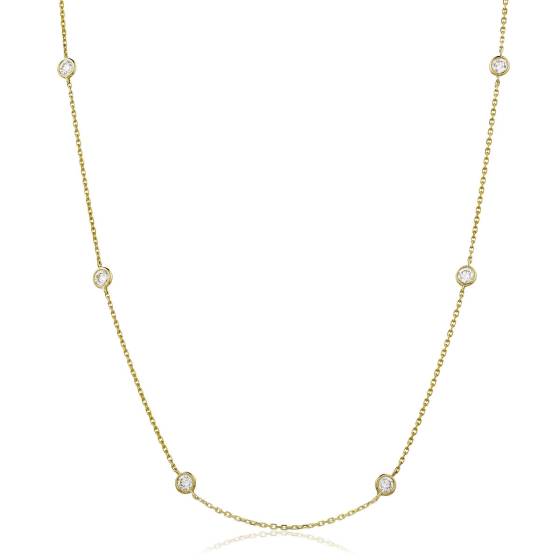 HPR2547 Round Diamond 30 Inch Chain Necklace