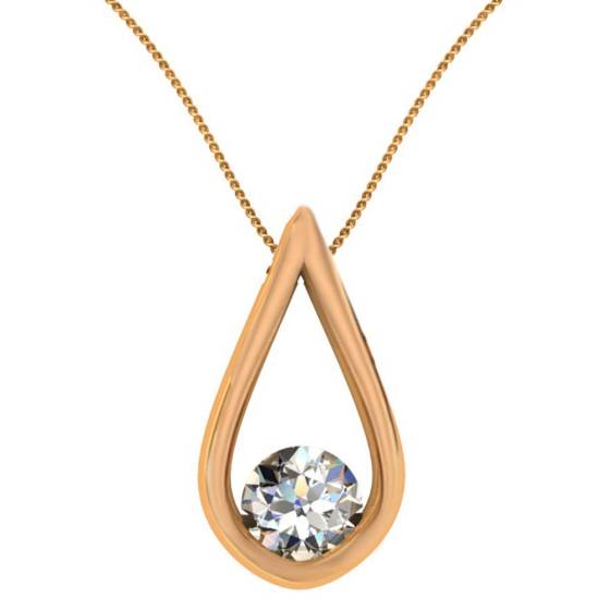 HPR2 Round Pear Designer Diamond Pendant