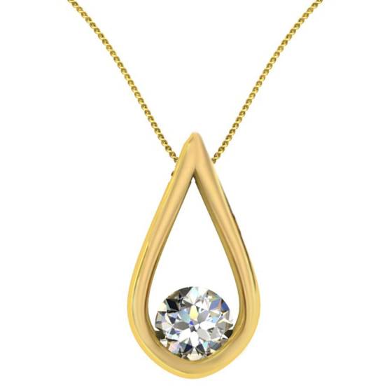 HPR2 Round Pear Designer Diamond Pendant